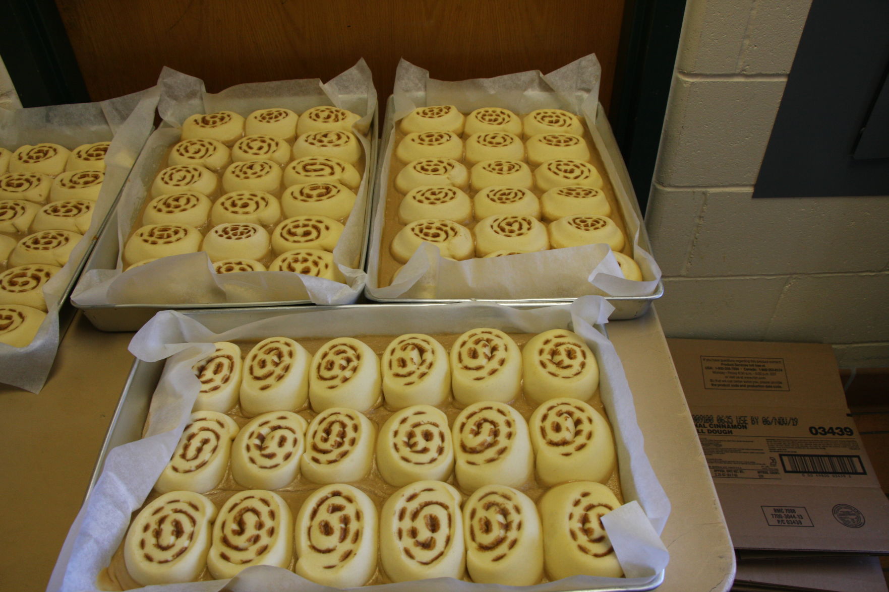 Right before the oven